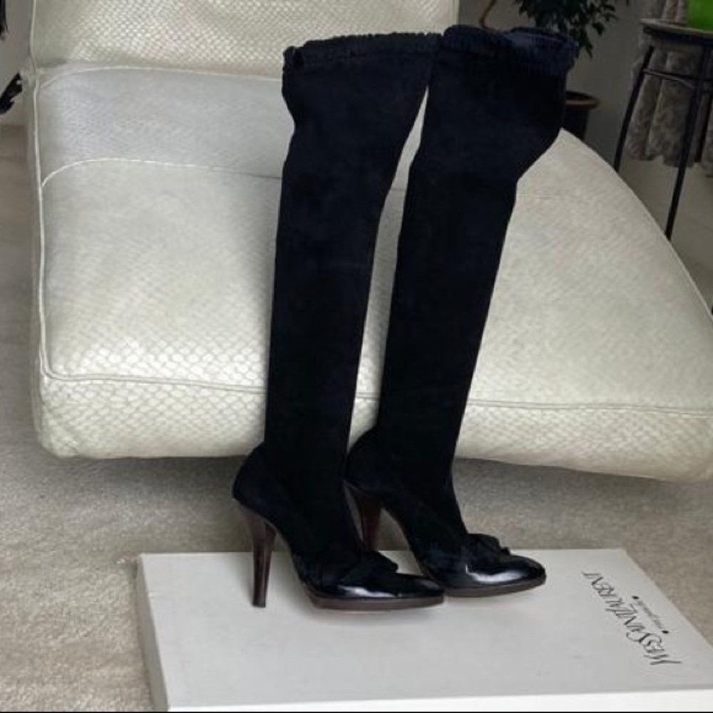 SAINT LAURENT Knee-High Chic Boots